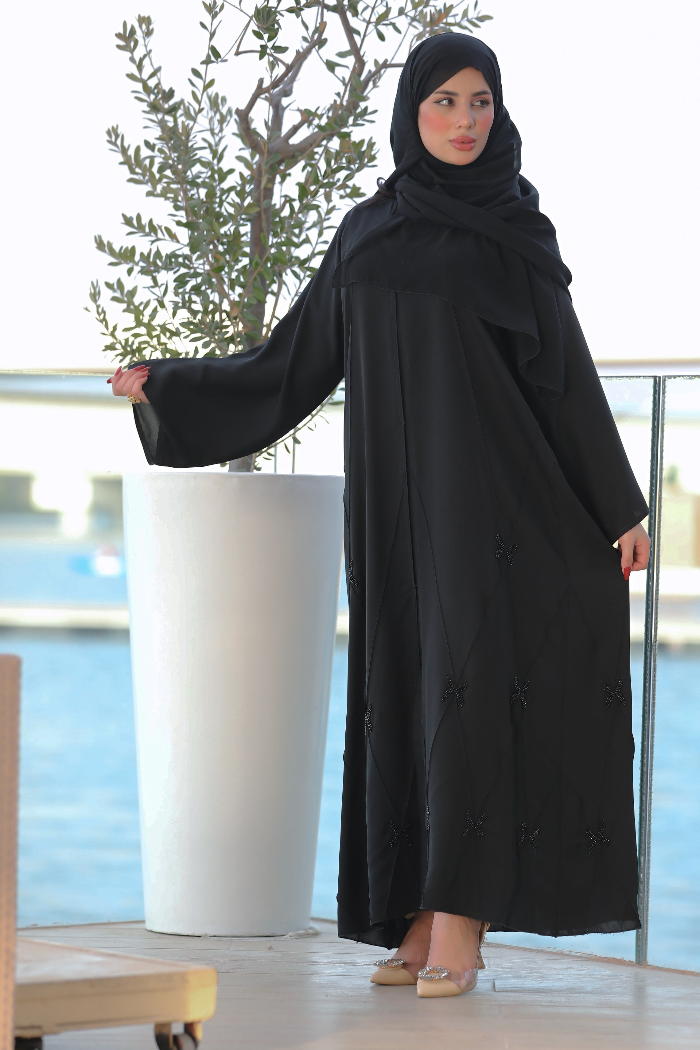 Plain Abaya ( butterfly )