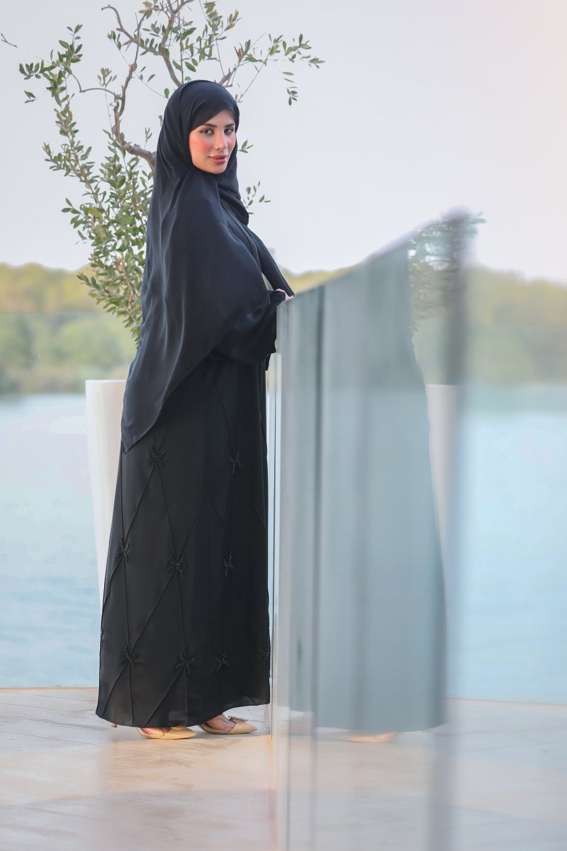Plain Abaya ( butterfly ) - Abayat Qumasha Wa Naqsha
